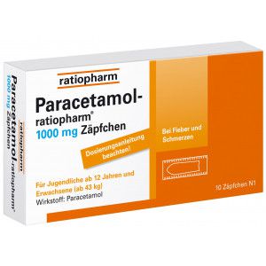 PARACETAMOL-ratiopharm 1.000 mg Zäpfchen