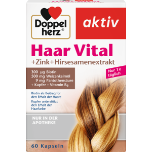 DOPPELHERZ Haar Vital+Zink+Hirseextrakt Kapseln