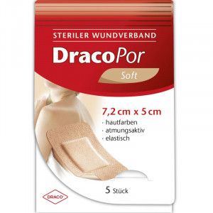 DRACOPOR Wundverband 3,8x3,8 cm steril hautfarben