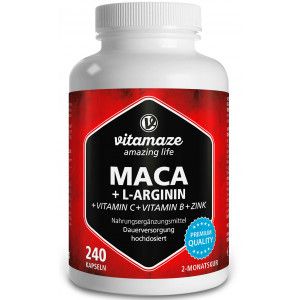 MACA 4:1 hochdosiert+L-Arginin Kapseln