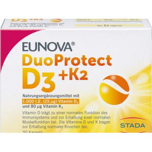 EUNOVA DuoProtect D3+K2 1000 I.E./80 μg Kapseln