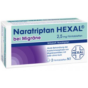 NARATRIPTAN HEXAL bei Migräne 2,5 mg Filmtabletten