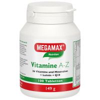 MEGAMAX Vitamine A-Z+Q10+Lutein Tabletten